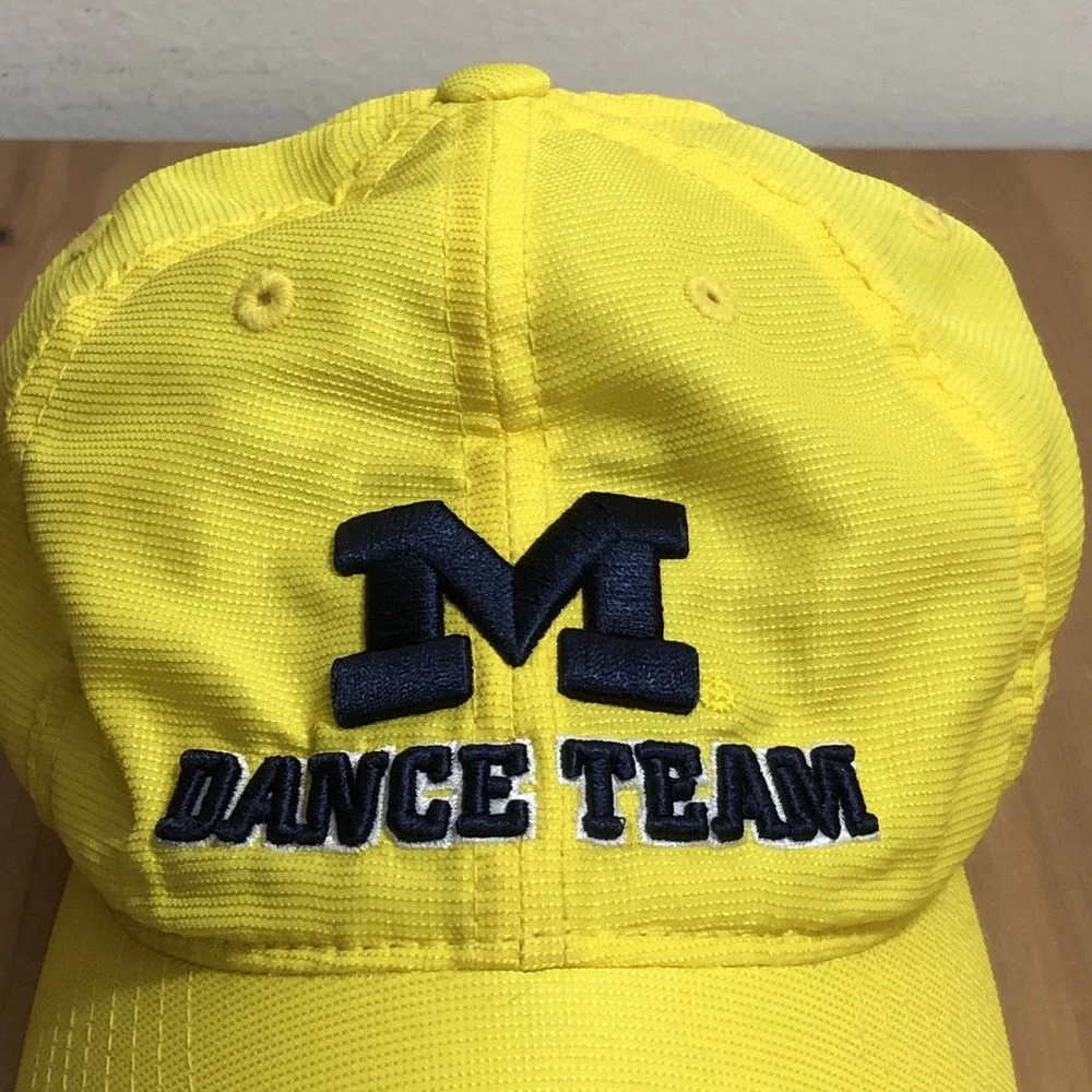 Michigan Wolverines Adidas Dance Team Slouch Buckle-Back Cap Hat One Size Yellow